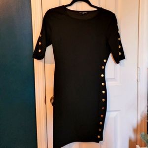 Haute Monde black dress with metal detailing